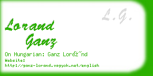 lorand ganz business card